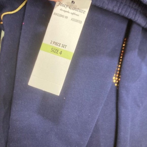 Juicy Couture 2Pc Set NWT Navy Blue - Picture 4 of 11